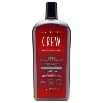 American Crew 3-in-1 Shampoo, Conditioner & Body-Wash Chamomile & Pine