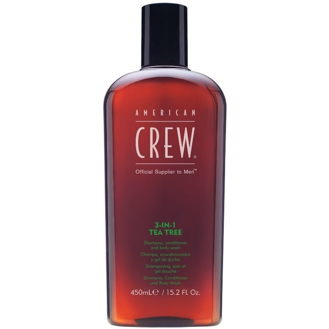American Crew 3-in-1 Tea Tree shampoo, conditioner, body wash