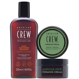 American Crew Daily Cleansing Shampoo & Forming Cream Set - 250ml+85g