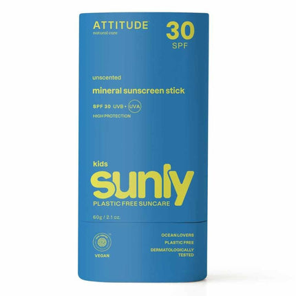 Attitude Sunly Zonnebrand SPF 30 Plastic Free - 60gr