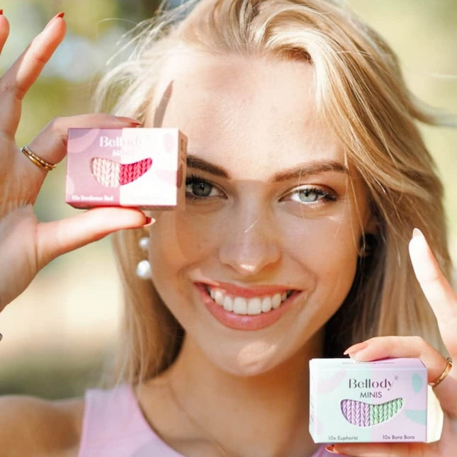 Bellody Haargummie Mini Elastiek - Groen en Blauw