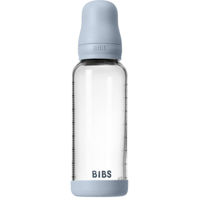 BIBS Glass Baby Bottle Round Siliconen Medium Flow - 240ml