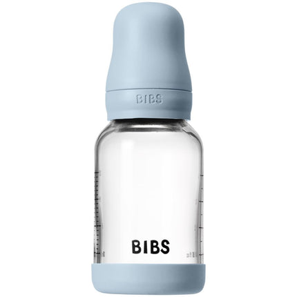BIBS Glass Baby Bottle Siliconen  Slow Flow - 120 ml