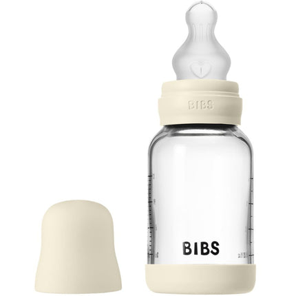 BIBS Glass Baby Bottle Siliconen  Slow Flow - 120 ml