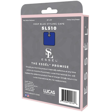 Essel Deep Blue Styling Cape met drukknopen- 91x74cm