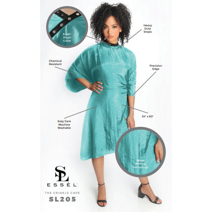 Essel The Crinkle Kapmantel Groen
