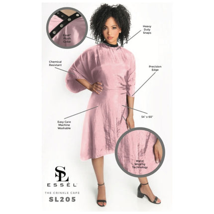 Essel The Crinkle Kapmantel Roze