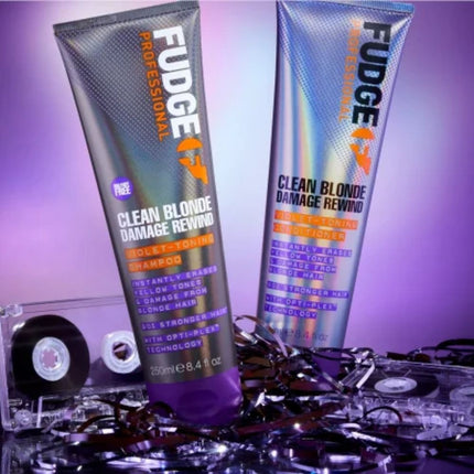 Fudge Clean Blonde Damage Rewind Violet Duo Pack - 2X250ml