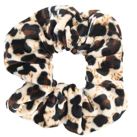 Haarspullen Scrunchie Velvet Leopard
