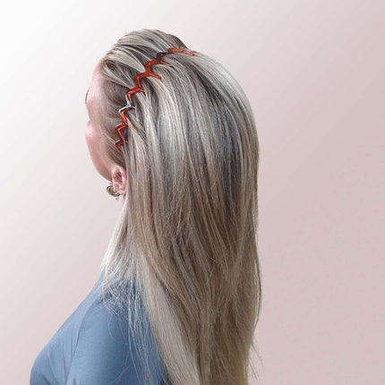 Haarspullen Trendy Zigzag Haarband Bruin
