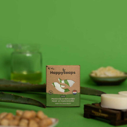 HappySoaps Aloe You Vera Much Hand- en Voetcrème Bar - 40gr