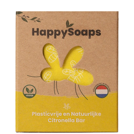 HappySoaps Anti-Insect Bar Citronella & Krachtige Munt - 2 x 20g