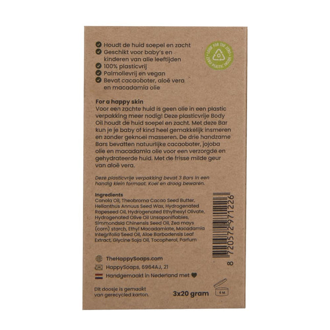 HappySoaps Baby & Kids Oil Bar Aloe You Vera Much - 80g