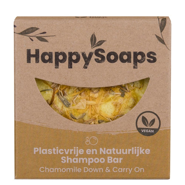 HappySoaps Chamomile Down & Carry On Shampoo Bar - 70g.
