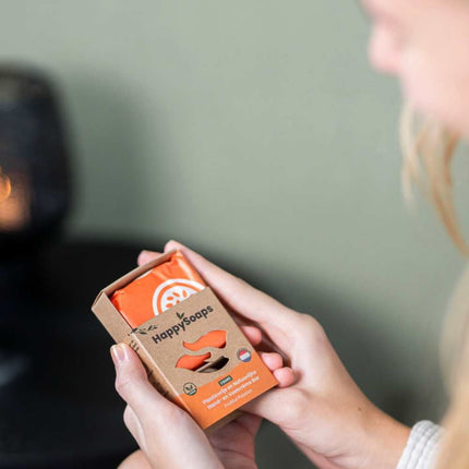 HappySoaps Fruitful Passion Hand- en Voetcrème Bar - 40gr