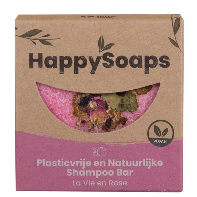HappySoaps La Vie en Rose Shampoo Bar - 70g.