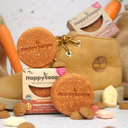 HappySoaps Shampoo & Body Wash Bar Pepernoten - 70gr