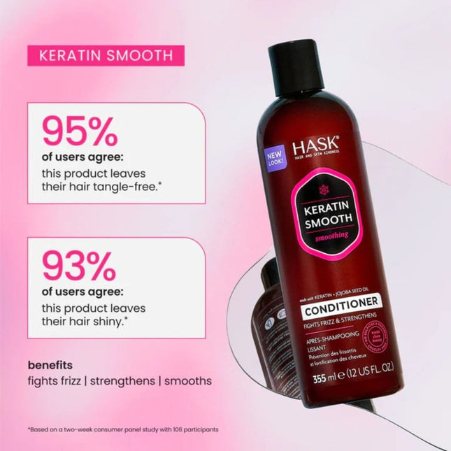 HASK Keratin Smoothing Conditioner - 355ml