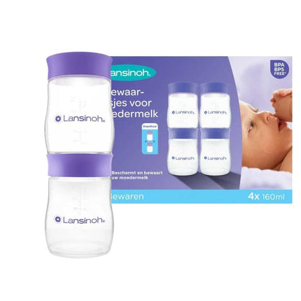 Lansinoh Moedermelkflesjes - 4x 160ml