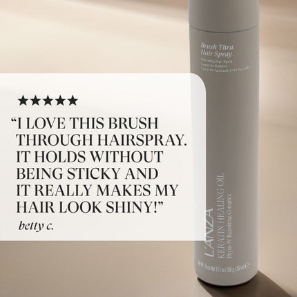 LANZA Keratin Healing Oil Brush Thru Hair Spray - 350ml