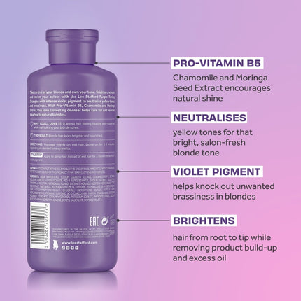 Lee Stafford Bleach Blondes Purple Toning Shampoo - 250ml