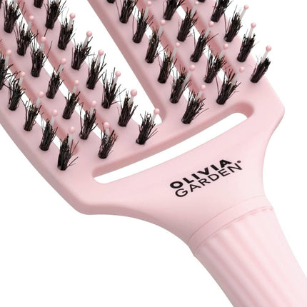 Olivia Garden Finger Brush Combo Medium Pastel Pink Haarborstel - Medium
