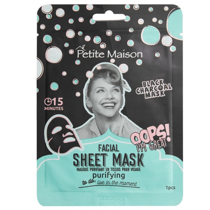 Petite Maison Purifying Black Charcoal Facial Sheet Mask - 3x25ml