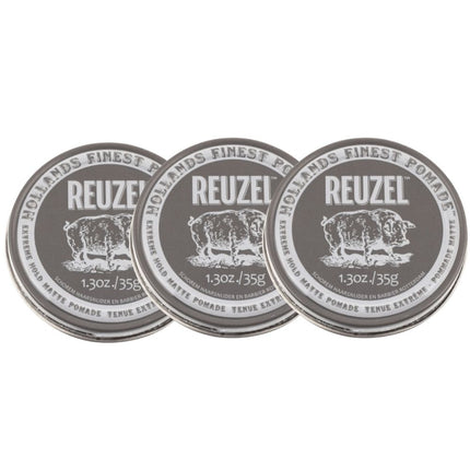 Reuzel Extreme Hold Matte Pomade 3-Pack - 3x113gr.