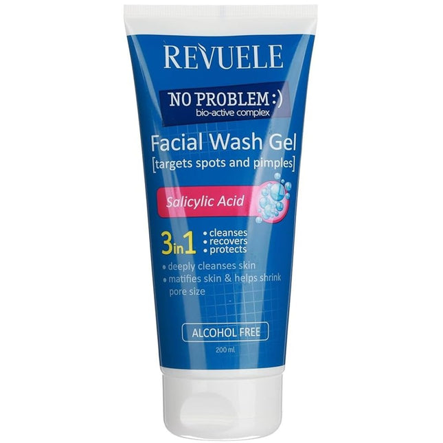 Revuele 3 in 1 Anti Acne Cleansing Wash Gel with Salicylic Acid - 200 ml
