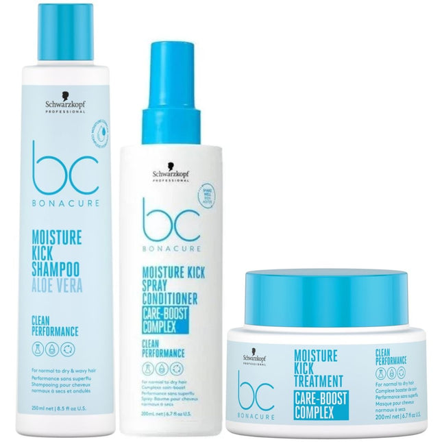 Schwarzkopf Bonacure Moisture Kick Treatment  Spray Set - 250+200ml+200ml