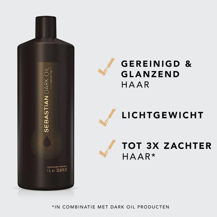 Sebastian Dark Oil Lightweight Shampoo Liter - 1000ml
