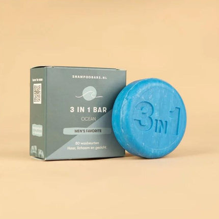 ShampooBars 3-in-1 Bar Ocean Haar, Lichaam en Gezicht - 60g