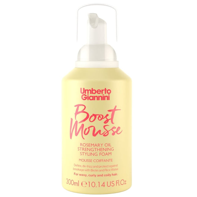 Umberto Giannini Strong Curls Boost Mousse Rosemary Oil Strengthening Styling Foam - 300ml
