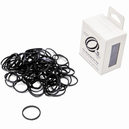 Veganboost Anti-Breakage Hair ties Black - 75pcs