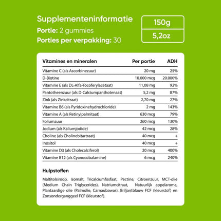 Veganboost Hair Vitamins Apple - 60pcs