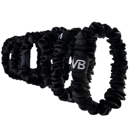 Veganboost Satin Scrunchies Black Small - 8pcs