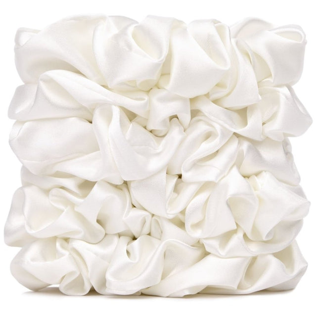 Veganboost Satin Scrunchies White Big Size - 6pcs