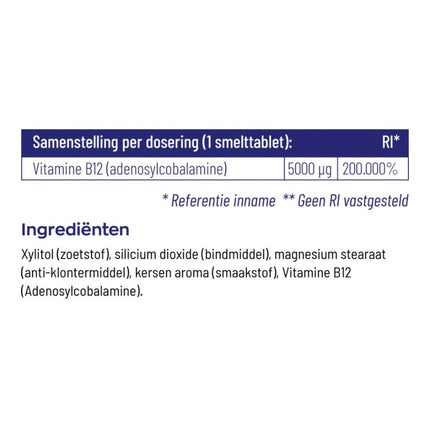 Vitakruid B12 5.000 mcg Adenosylcobalamine -  60pcs