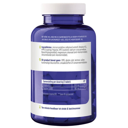 Vitakruid Betaïne HCL 650mg - 120pcs