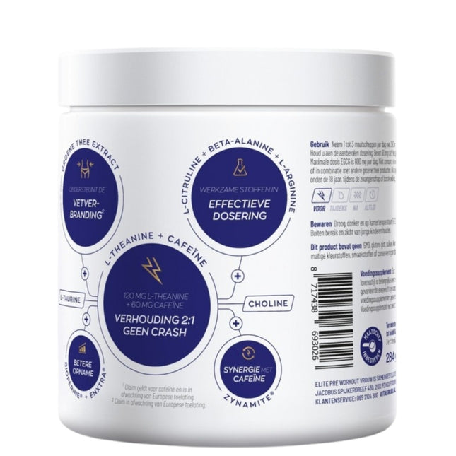 Vitakruid Elite Pre Workout Vrouw 30 dagen - 284gr