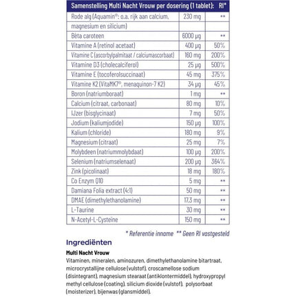 Vitakruid Multi Nacht Vrouw ® - 30st