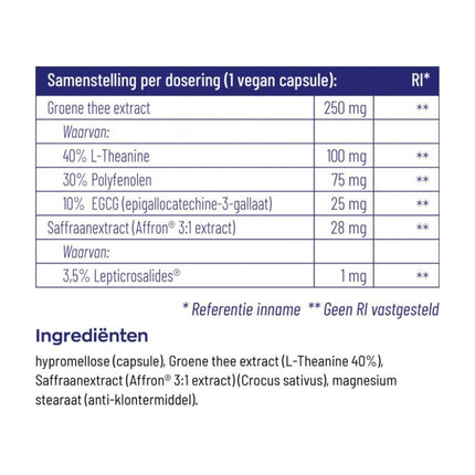 Vitakruid Saffraan & L-Theanine met 28mg Affron