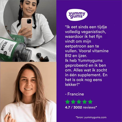 Yummygums Iron Vegan Complex Gummies - 60pcs