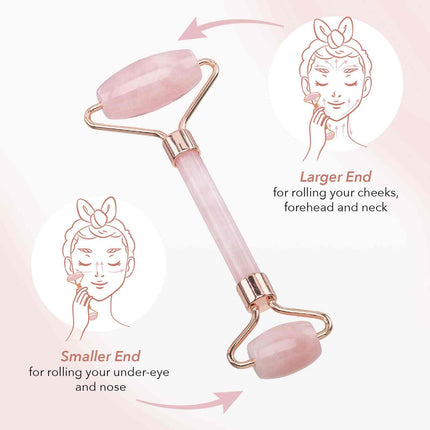 Zoe Ayla Rose Quartz Gezichtsroller