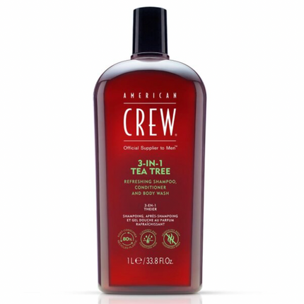 American Crew 3-in-1 Tea Tree shampoo, conditioner, body wash