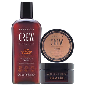 American Crew Daily Shampoo & Pomade Set - 250+85ml