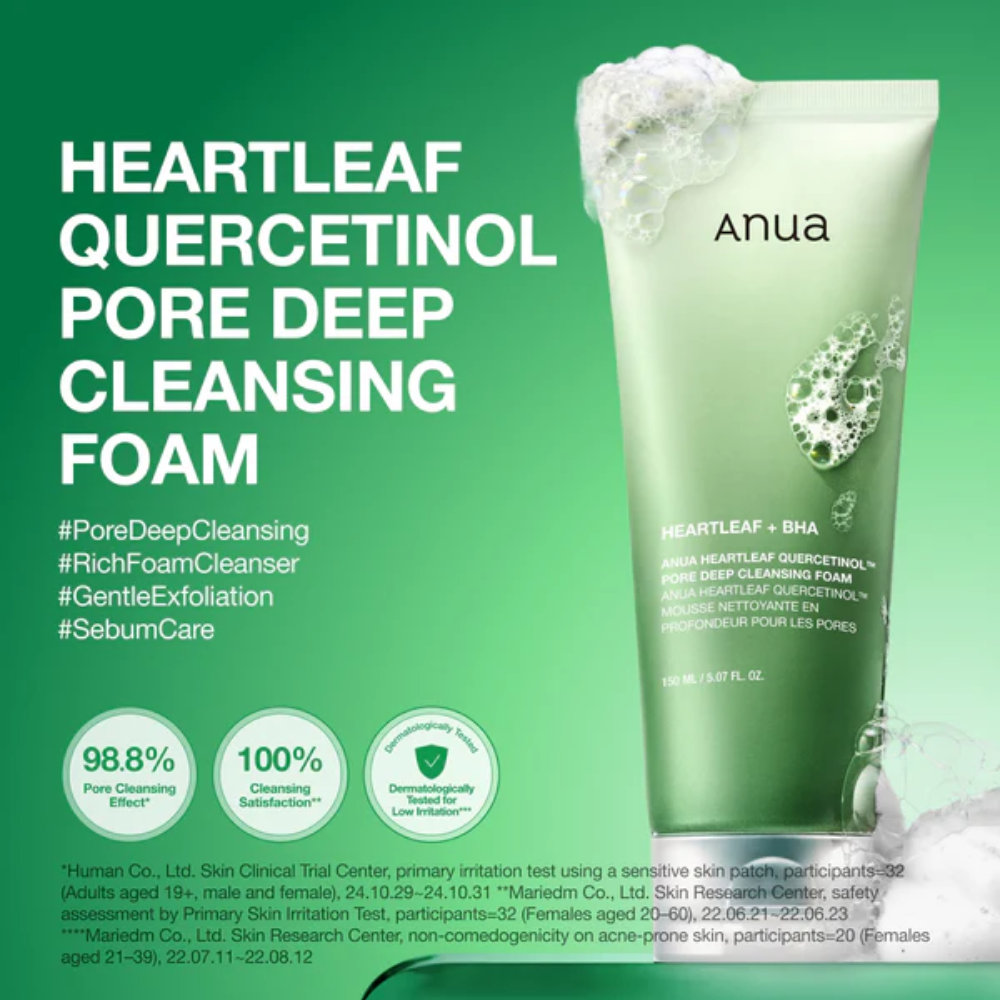 anua Heartleaf Quercetinol Cleansing Foam - 150ml