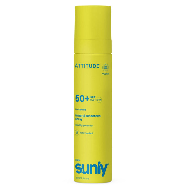 Attitude Sunly Sunscreen Spray Kids SPF50 Unscented - 75ml