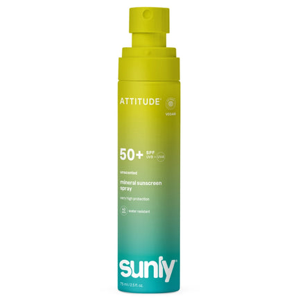 Attitude Sunly Sunscreen Spray SPF50 Unscented - 75ml