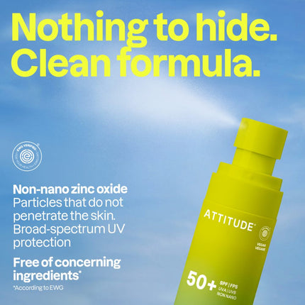 Attitude Sunly Sunscreen Spray SPF50 Unscented - 75ml